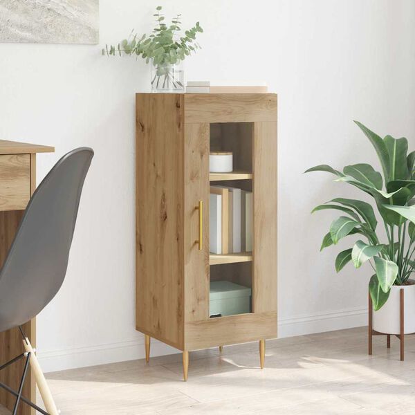 vidaXL Credenza rovere artigianale 34 x 34,5 x 90 cm Legno multistrato