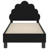 vidaXL Struttura letto per bambini con testata Nero 70 x 140 cm
