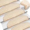 vidaXL Tappetini per scale 10 pz 65x21x4 cm Crema Semicircolari Grandi