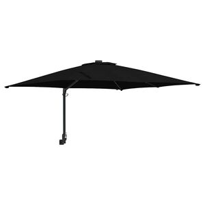 vidaXL Ombrello da giardino Nero 248,5 x 247,5 x 160 cm