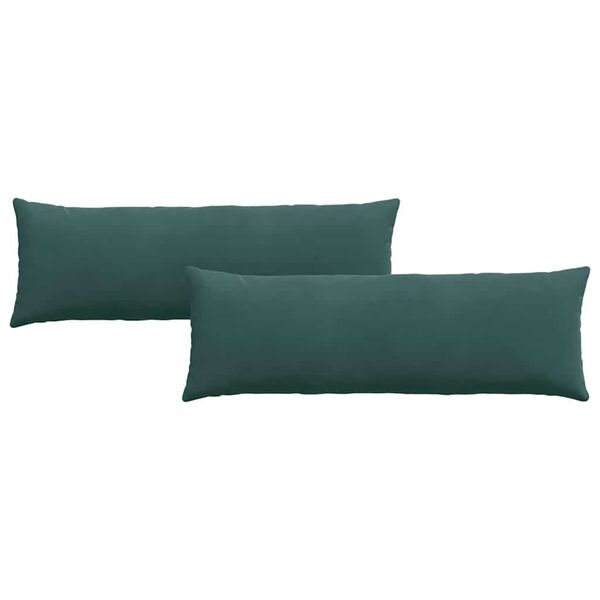 vidaXL Cuscini da Divano 2 pcs Verde Scuro 120 x 40 cm