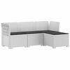 vidaXL Divano da giardino 4 posti con cuscini aspetto rattan PP Bianco