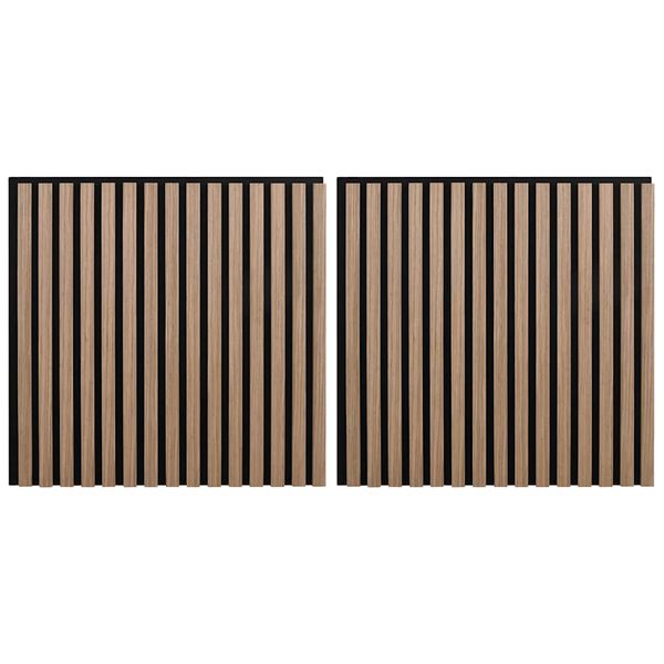 vidaXL Pannelli Acustici da Parete 2 pz Doghe Rovere Impiallacciato