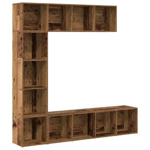vidaXL Librerie 3 pz Legno Antico in Legno Multistrato