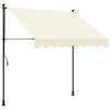 vidaXL Tenda da Sole Retrattile Crema 250x150 cm in Tessuto e Acciaio