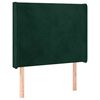 vidaXL Testiera ad Orecchio Verde Scuro 93x16x118/128 cm in Velluto