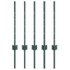 vidaXL Palo della recinzione 5 pcs Verde 100 cm Acciaio