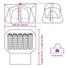 vidaXL Tenda da Campeggio a Cabina per 5 Persone Verde Impermeabile