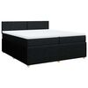 vidaXL Giroletto a Molle con Materasso Nero 200x200 cm in Tessuto
