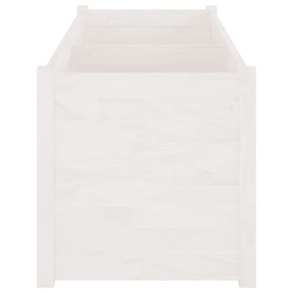 vidaXL Fioriera da Giardino Bianca 150x50x50 cm Legno Massello di Pino