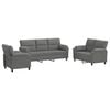 vidaXL Set di divani 3 pcs Grigio Scuro Velluto