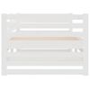 vidaXL Dormeuse Estraibile Bianca 2x(80x200) cm Legno Massello di Pino