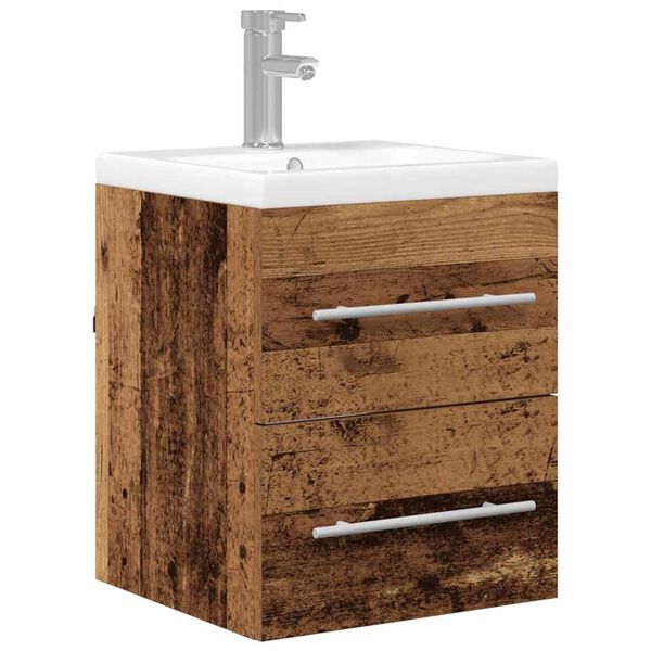 vidaXL Armadio per Lavabo da Bagno Legno vecchio 41 x 38,5 x 48 cm