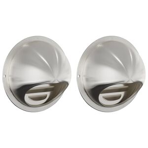 vidaXL Coperture per ventilazione d'aria 2 pz Argento 100 mm