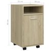 vidaXL Credenza con Ruote Rovere Sonoma 33x38x60 cm Legno Multistrato