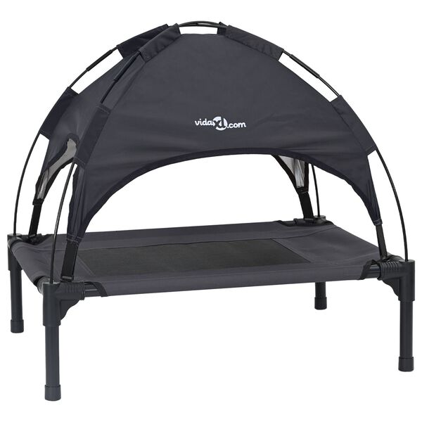 vidaXL Letto per Cani Nero 62 x 48 x 61 cm Acciaio