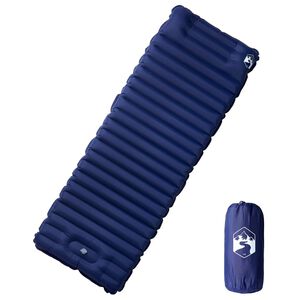 vidaXL Materasso Campeggio Autogonfiabile Cuscini 1 Persona Blu Marino