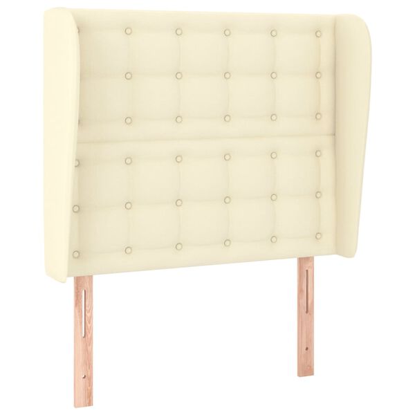 vidaXL Testiera ad Orecchio Crema 93x23x118/128 cm in Similpelle