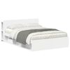 vidaXL Telaio del letto con storage con testiera Bianco 160 x 200 cm