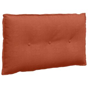 vidaXL Cuscino per Schiena Rosso Arancio 80 x 50 cm Tessuto in Cords