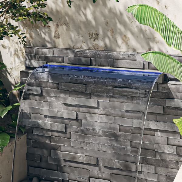 vidaXL Sfioratore a Cascata con LED RGB Acciaio Inox 108 cm