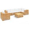 vidaXL Set Divani da Giardino 7 pz con Cuscini Legno Massello di Teak