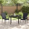 vidaXL Set da Pranzo per Giardino 3 pcs Nero