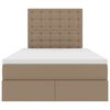 vidaXL Letto con contenitore e LED con led Cappuccino 120 x 190 cm