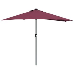 vidaXL Ombrello da giardino Rosso Bordeaux 294 x 150 x 224 cm