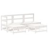 vidaXL Set Salotto da Giardino 5 pz Bianco in Legno Massello di Pino