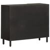 vidaXL Credenza Nera 90x33x75 cm in Legno Massello di Mango