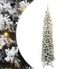 vidaXL Albero di Natale artificiale con luci a LED Verde e Bianco