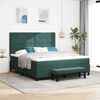 vidaXL Letto a molle con materasso Verde scuro 180 x 200 cm Velluto