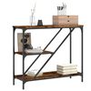 vidaXL Tavolino Consolle Rovere Fumo 88,5x30x75cm in Legno Multistrato