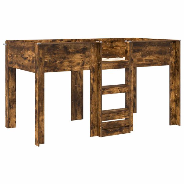 vidaXL Letto a Castello per Bambini Rovere fum&eacute; 100 x 200 cm