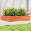 vidaXL Fioriera Giardino Marrone Cera 110x110x23cm Legno Massello Pino