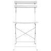 vidaXL Sedia Pieghevole da Giardino 2 pcs Bianco 42 x 46 x 82cm
