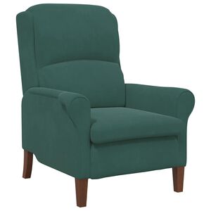 vidaXL poltrona Verde scuro Velluto