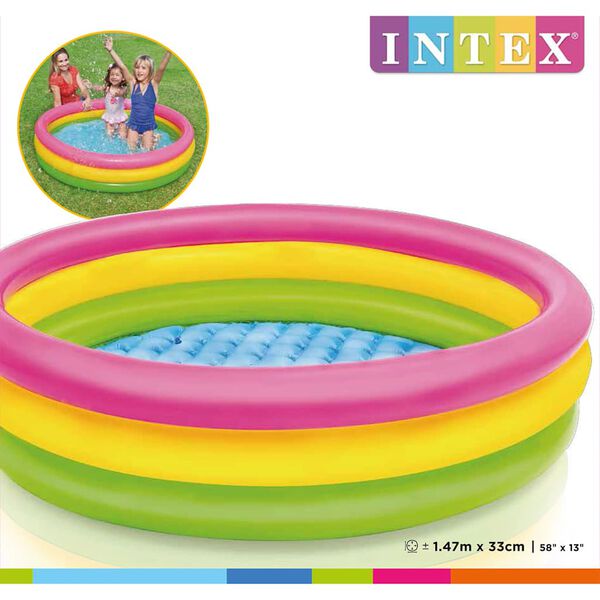Intex Piscina Gonfiabile Sunset 3 Anelli 147x33 cm