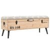vidaXL panchina da stoccaggio 110 cm in legno massello di abete