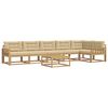 vidaXL Set di divani da esterno 7 pz 6-Posti Bianco e Beige Poliestere