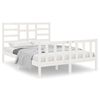 vidaXL Giroletto Bianco in Legno Massello 120x190 cm Small Double