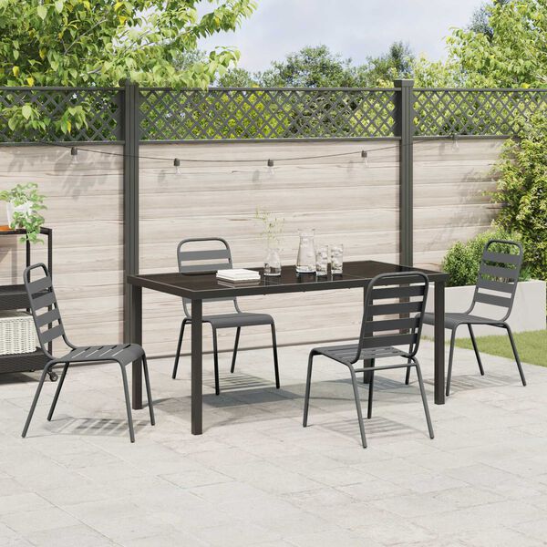vidaXL Set da Pranzo per Giardino 5 pcs Antracite