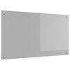 vidaXL Schienale da cucina Grigio chiaro 90 x 50 cm vetro temperato