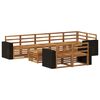 vidaXL Set divani Legno di Acacia Massello