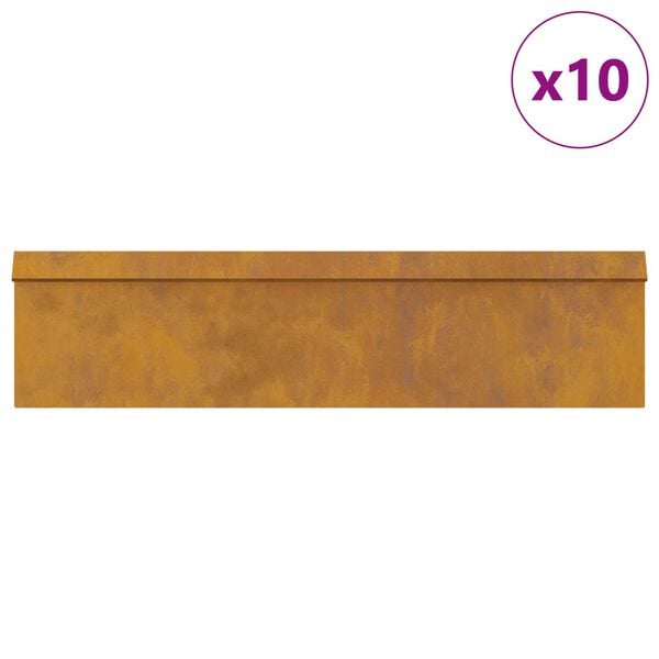 vidaXL Recinzioni per lumache 16 pcs Ruggine