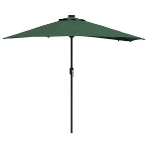 vidaXL Ombrello da giardino Verde 294 x 150 x 223 cm