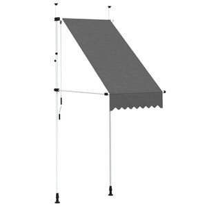 vidaXL Tenda da Sole Retrattile Manuale 100 cm Antracite