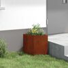 vidaXL Vaso d'angolo Ruggine 30 x 30 x 35 cm acciaio corten