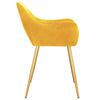 vidaXL Sedie da Pranzo 4 pz Gialle in Velluto